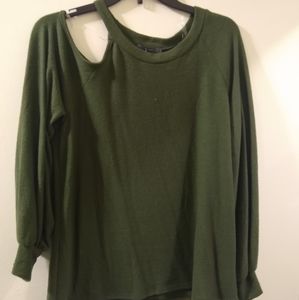 Cold shoulder sweater